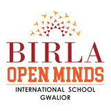 birla open minds school gwalior logo